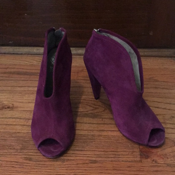 Vince Camuto Shoes - Purple high heel open toe booties